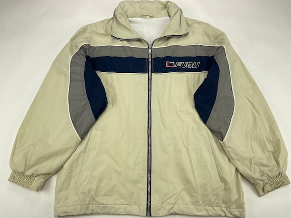 FUBU Jacket Beige Vintage Fubu 
