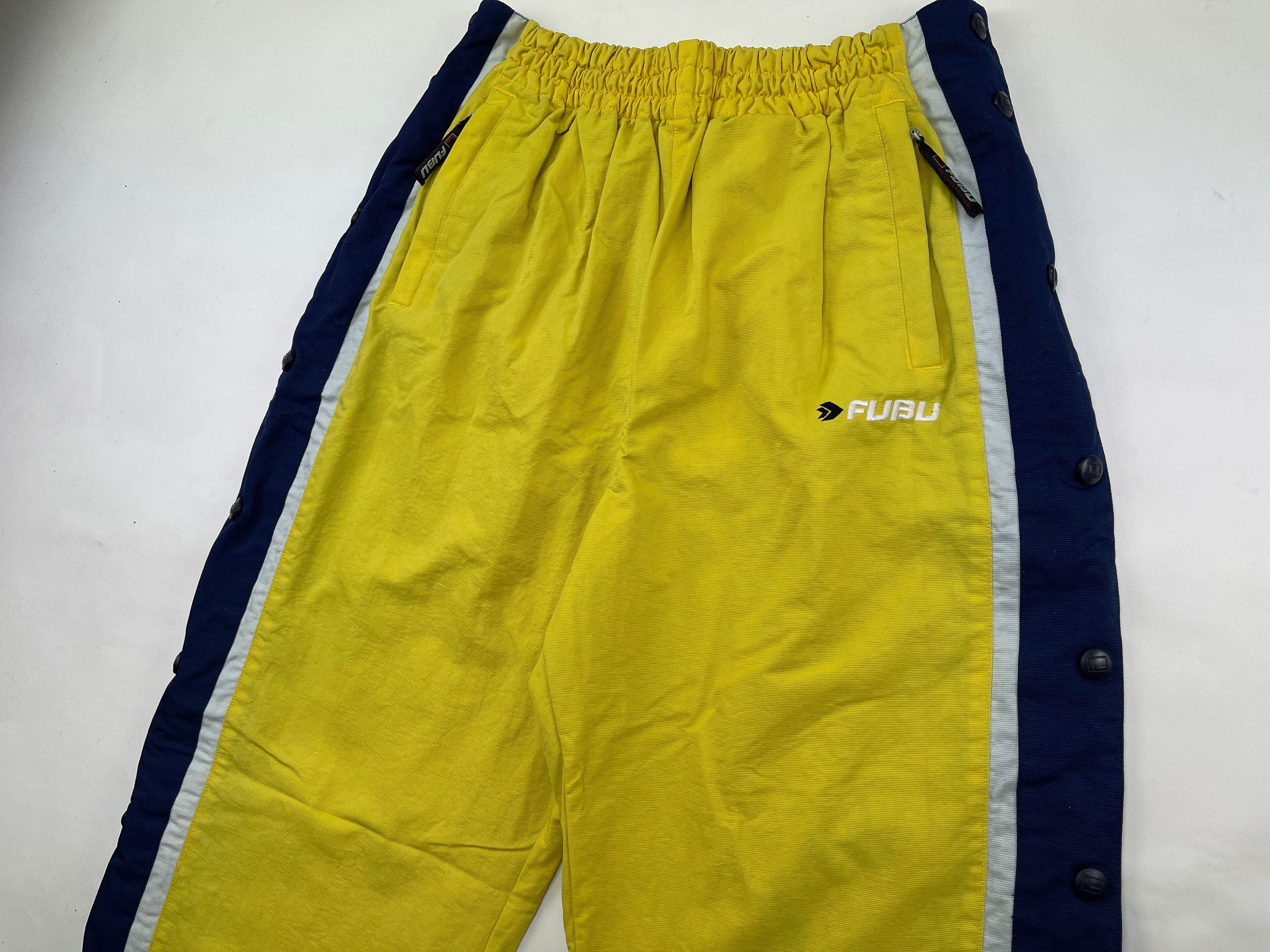 Fubu pants yellow baggy Kani tracksuit pants loose 90s hip Etsy