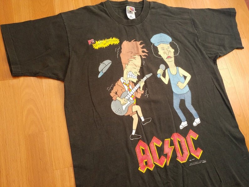 Vintage AC/DC T-Shirt mtv 1996 ACDC Beavis and Butthead - Etsy 日本