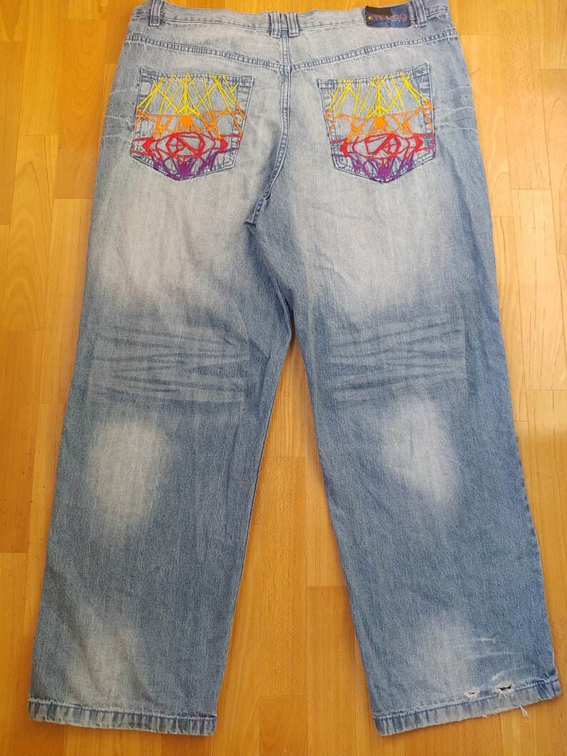 Mecca USA jeans blue vintage baggy jeans 90s hip-hop | Etsy