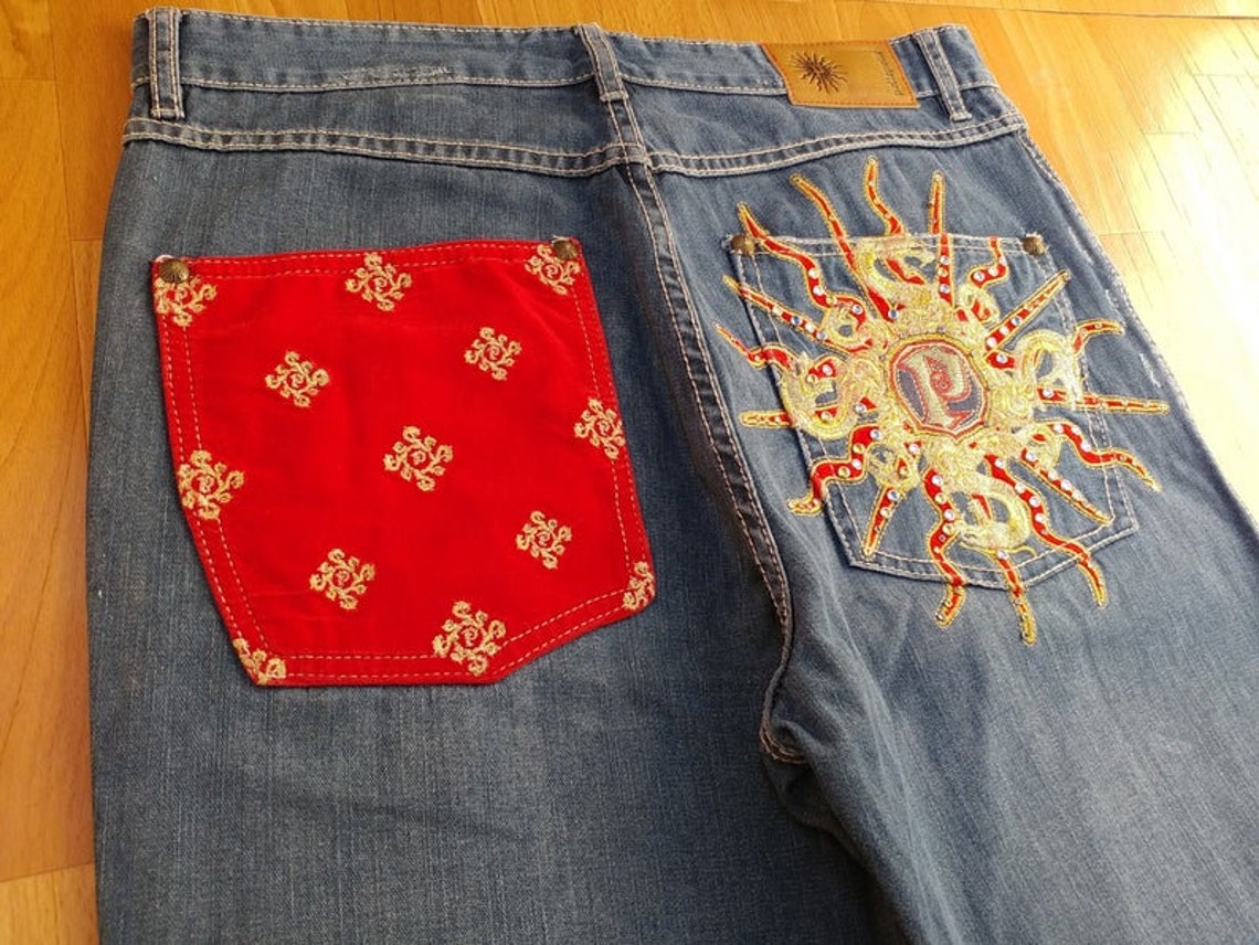 Pelle Pelle Jeans Old School Blue Baggy Jeans Vintage 90s Etsy