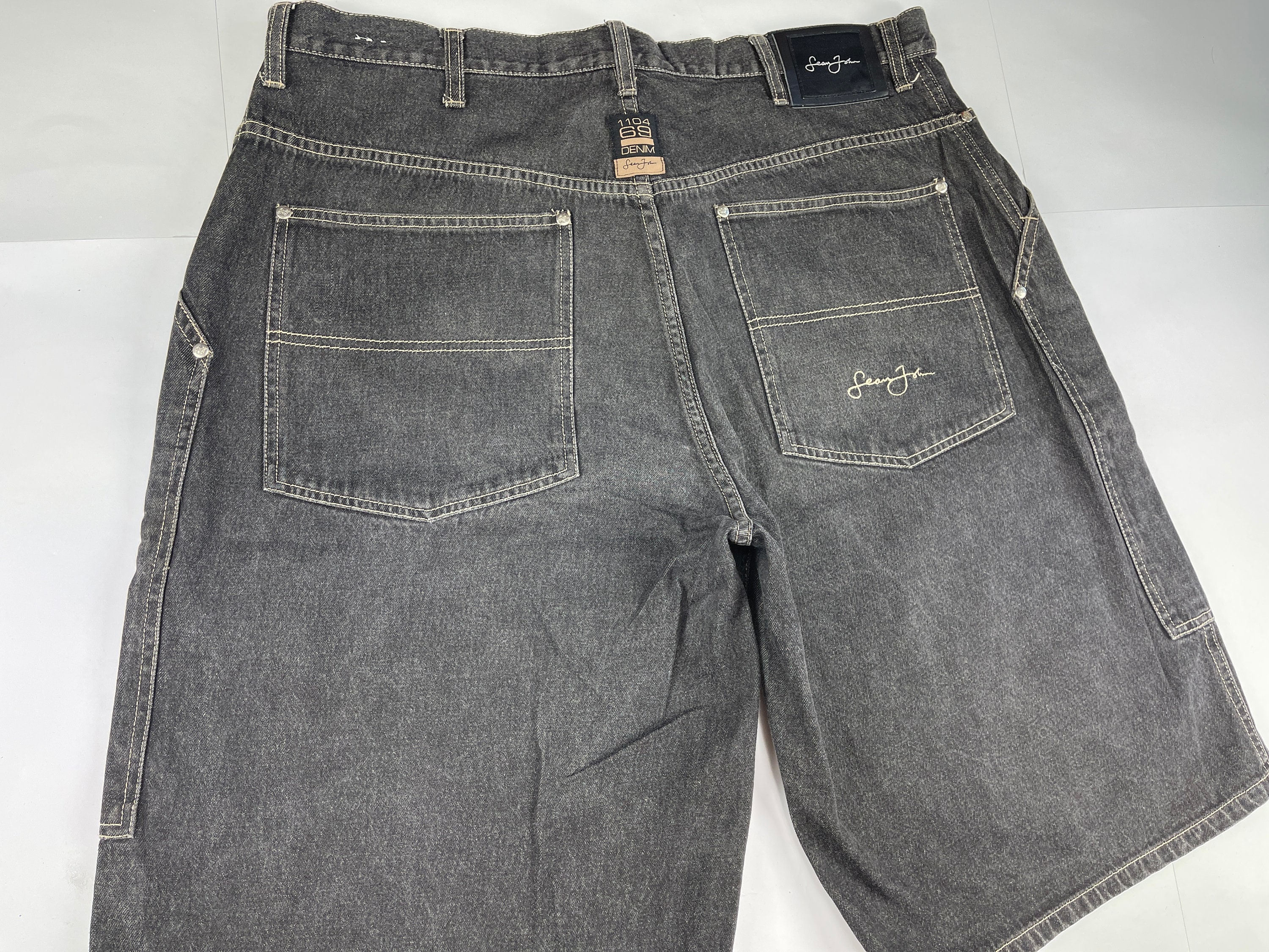 sean john jeans shorts baggy denim