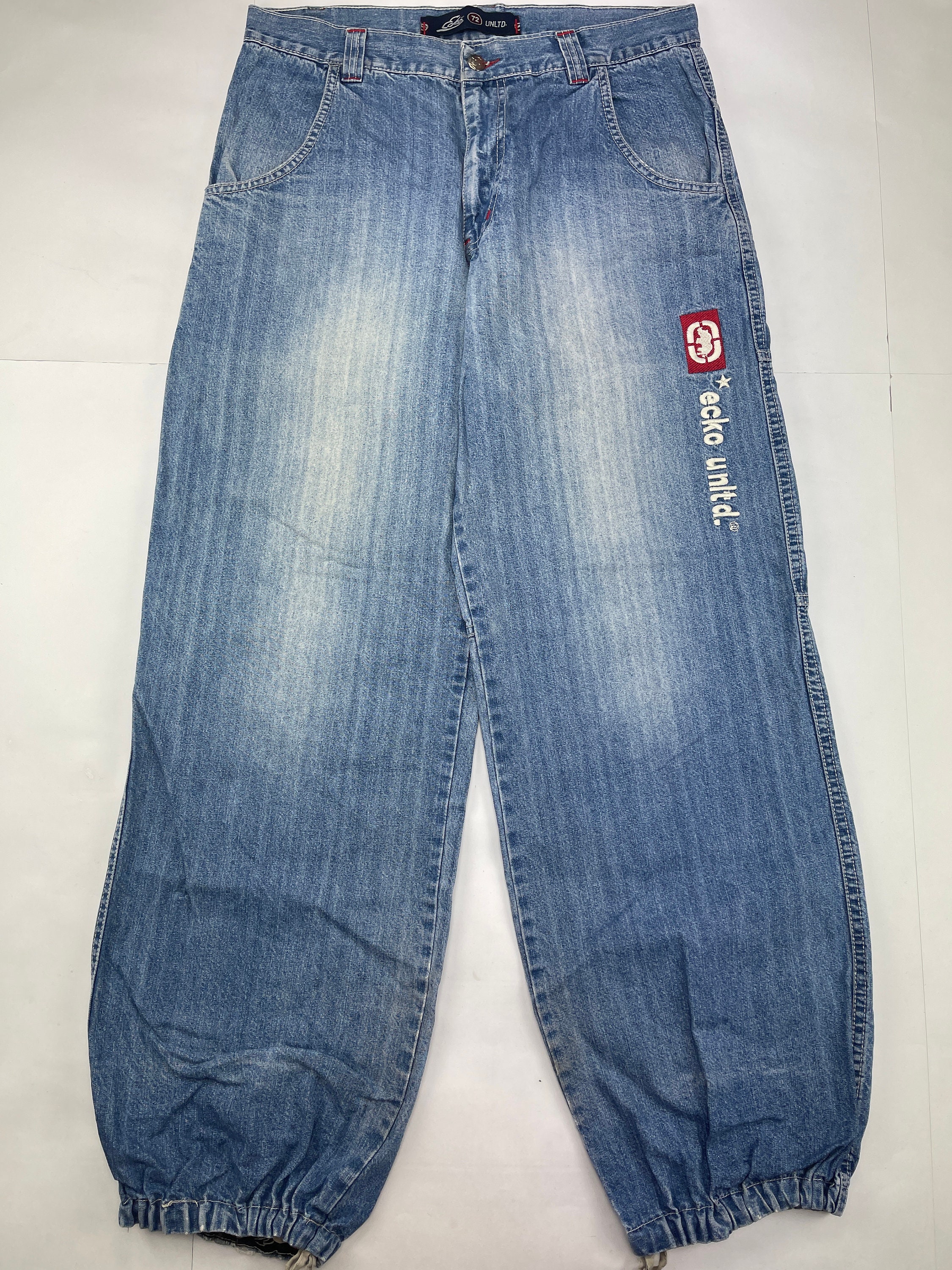 Ecko Unltd jeans blue vintage baggy pants 90s hip hop Etsy
