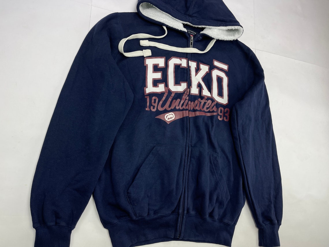ECKO UNLTD Hoodie Blue Vintage Hip Hop Sweatshirt 90s Hip - Etsy