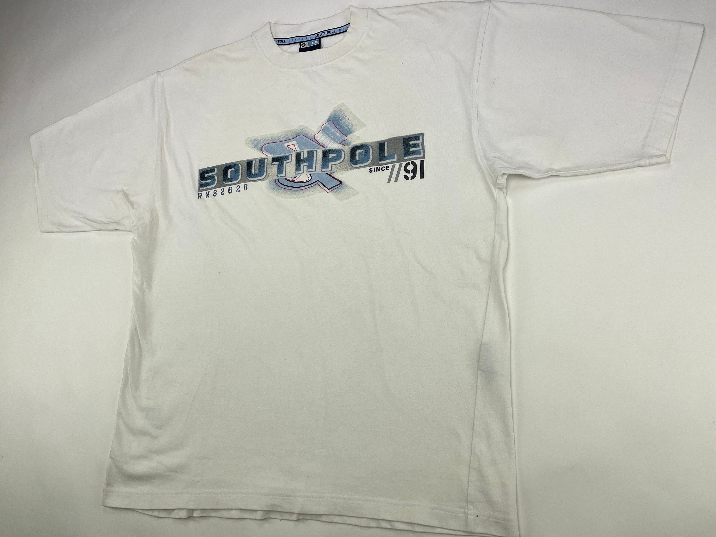 SOUTHPOLE T-shirt White Vintage South Pole Jersey 90s Hip - Etsy UK