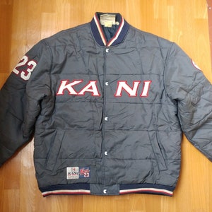 Karl Kani jacket Harlem grijze vintage Brooklyn bommenwerper Karl Kani jacket wit Brooklyn bommenwerper vintage hiphop | Etsy