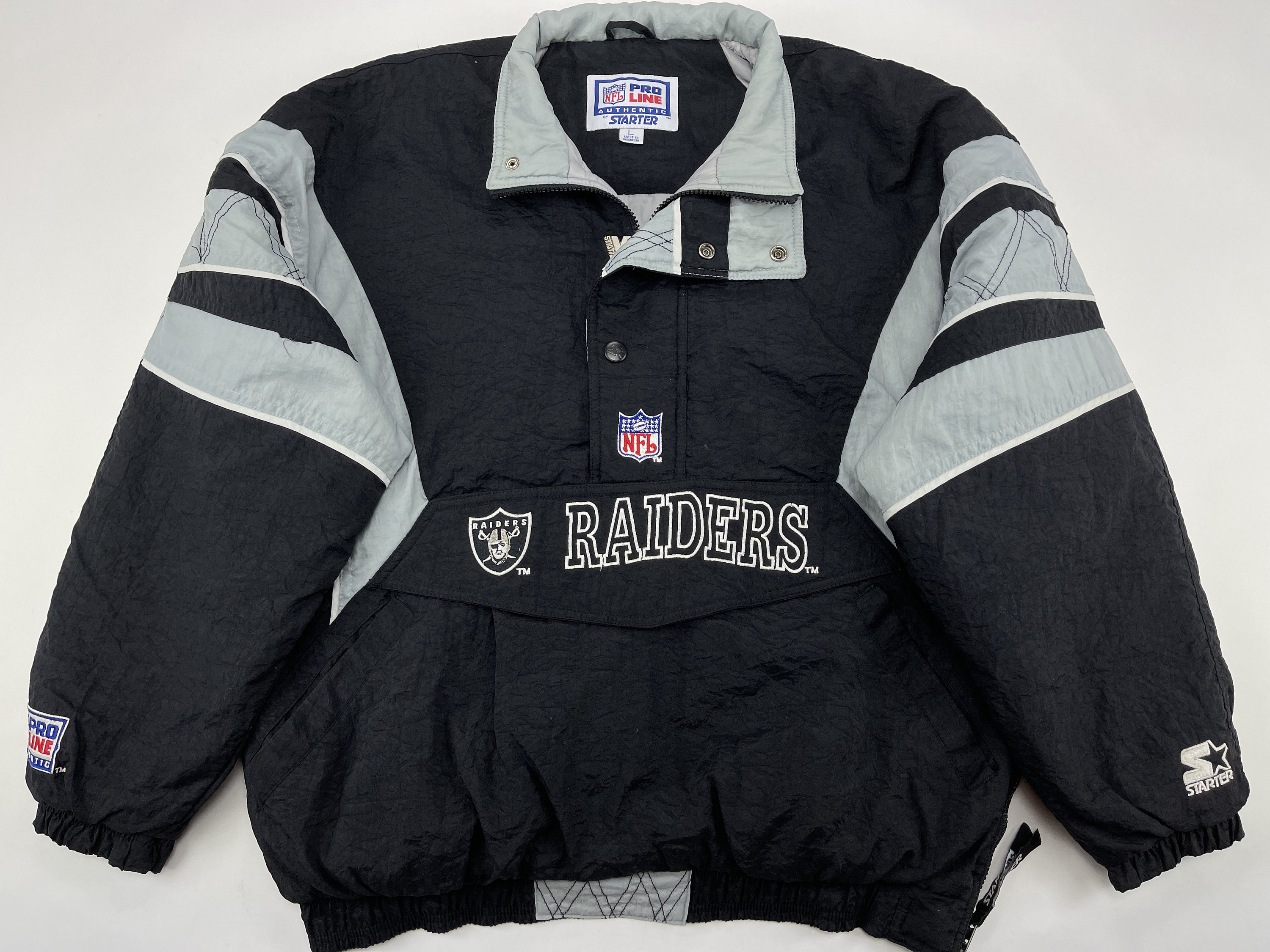 Vintage Los Angeles Raiders satin jacket by Starter - RARE XL TALL