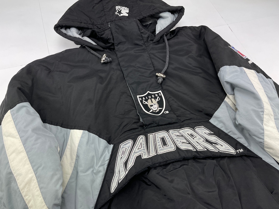 NFL STARTER Oakland Raiders Jacket Los Angeles vintage 1/2 Etsy