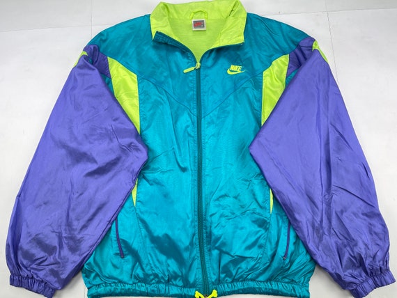 Documento ladrar suelo Chaqueta NIKE verde neón top de pista vintage ropa de hip - Etsy México