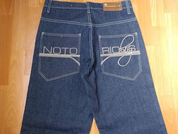 Notorious jeans, Biggie blue hip hop denim, vintag