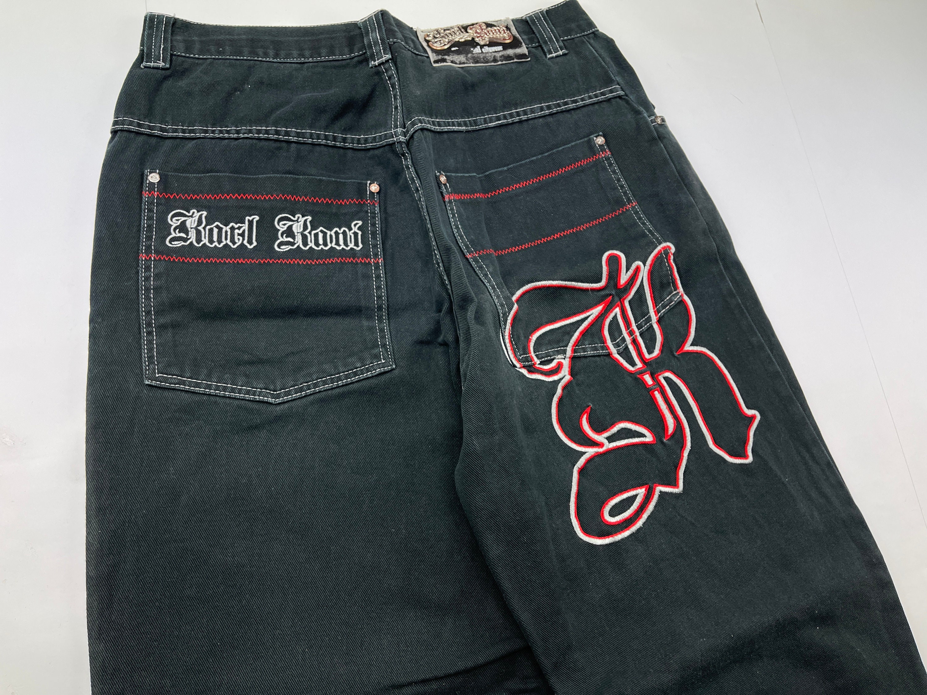 KARL KANI jeans vintage baggy Kani jeans loose black 90s hip | Etsy