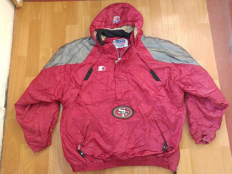 Vintage Starter - San Francisco '49ers' Hooded Jacket 1990's Large