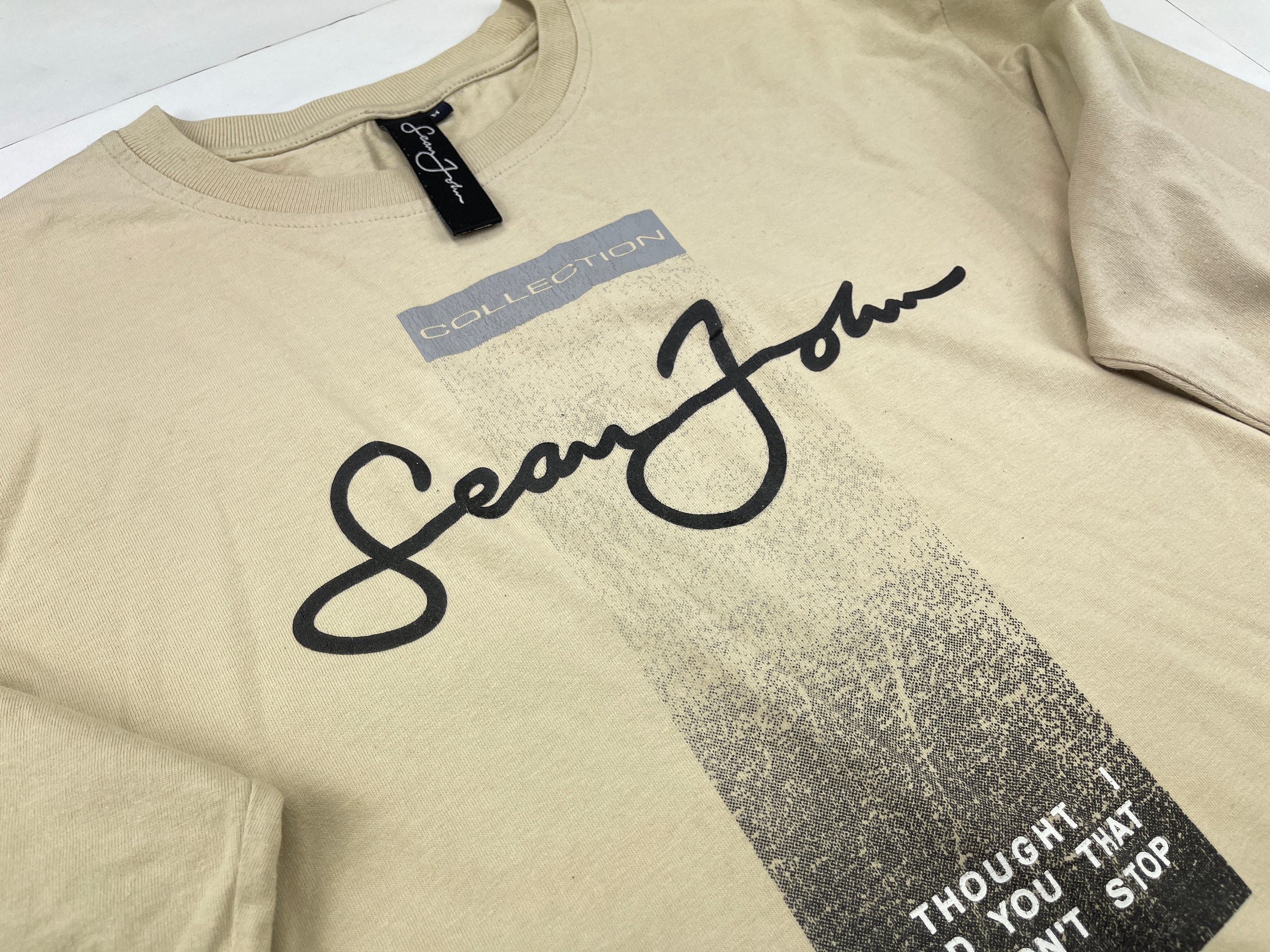 Sean John Jersey Beige Vintage Hiphop Tshirt 90s Hip Hop Etsy UK