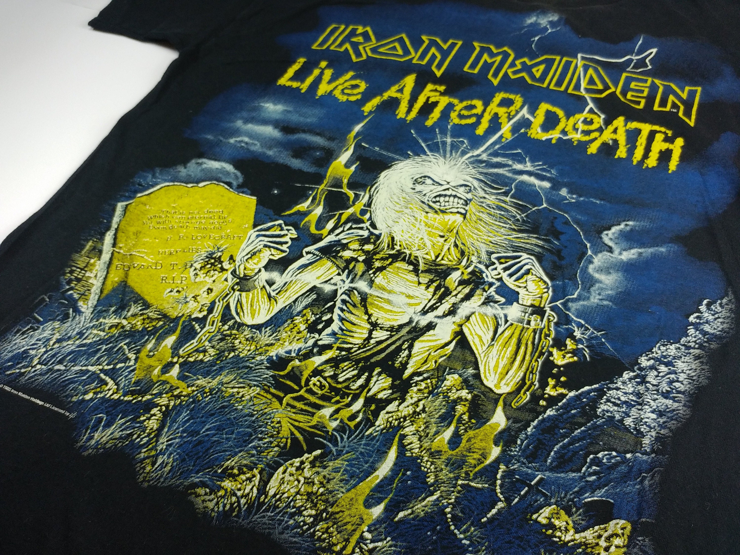 1985 vintage アイアンメイデン ironmaiden ラグランT - Tシャツ