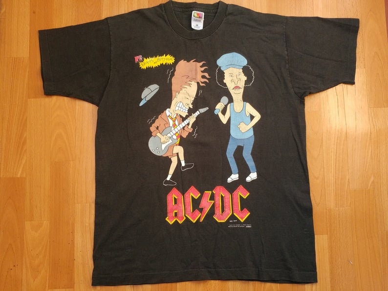 AC/DC Acdc Guitar Explosion Logo Men's Unisex T-Shirt by Dirty Cotton Scoundrels