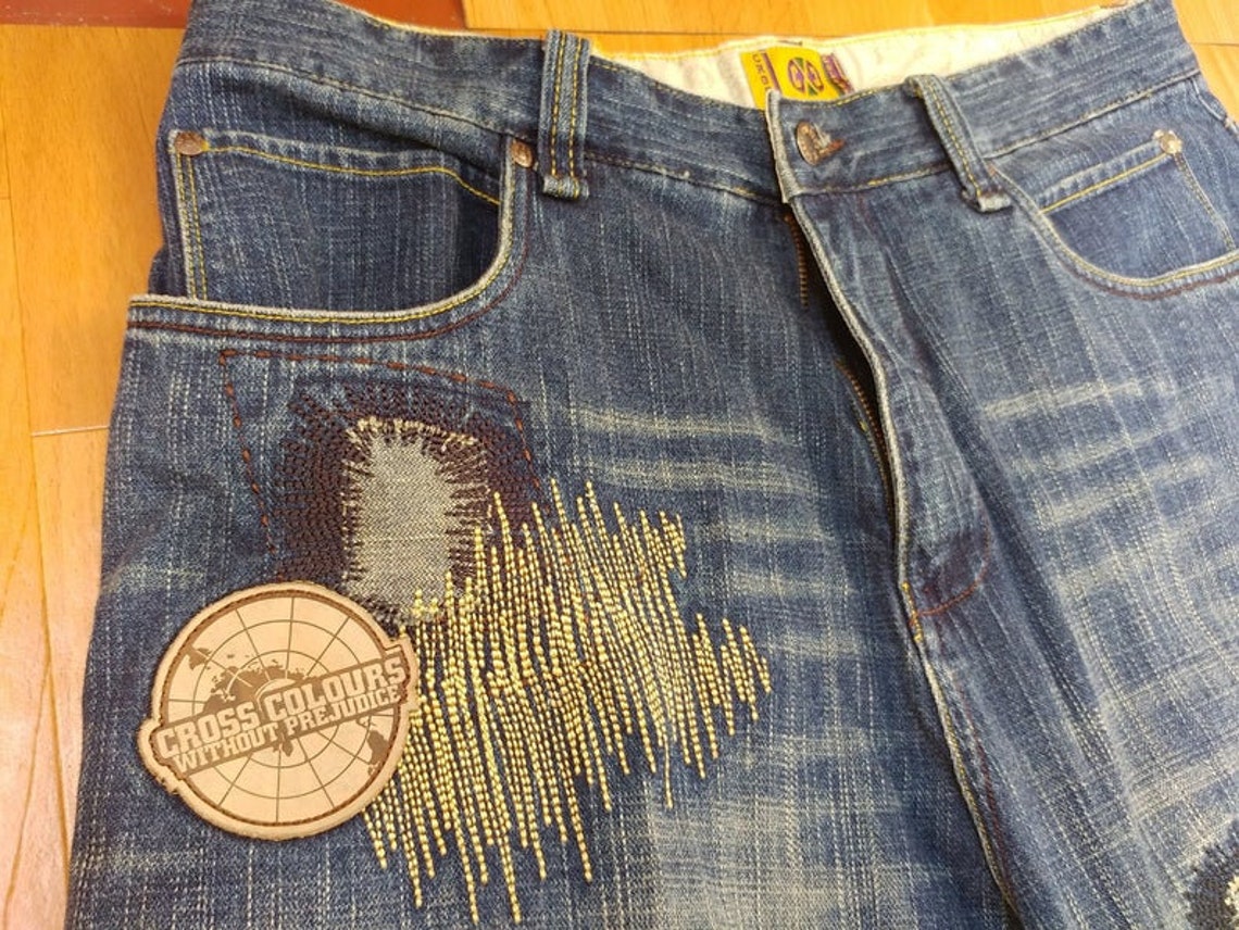 jeans with crosses on them