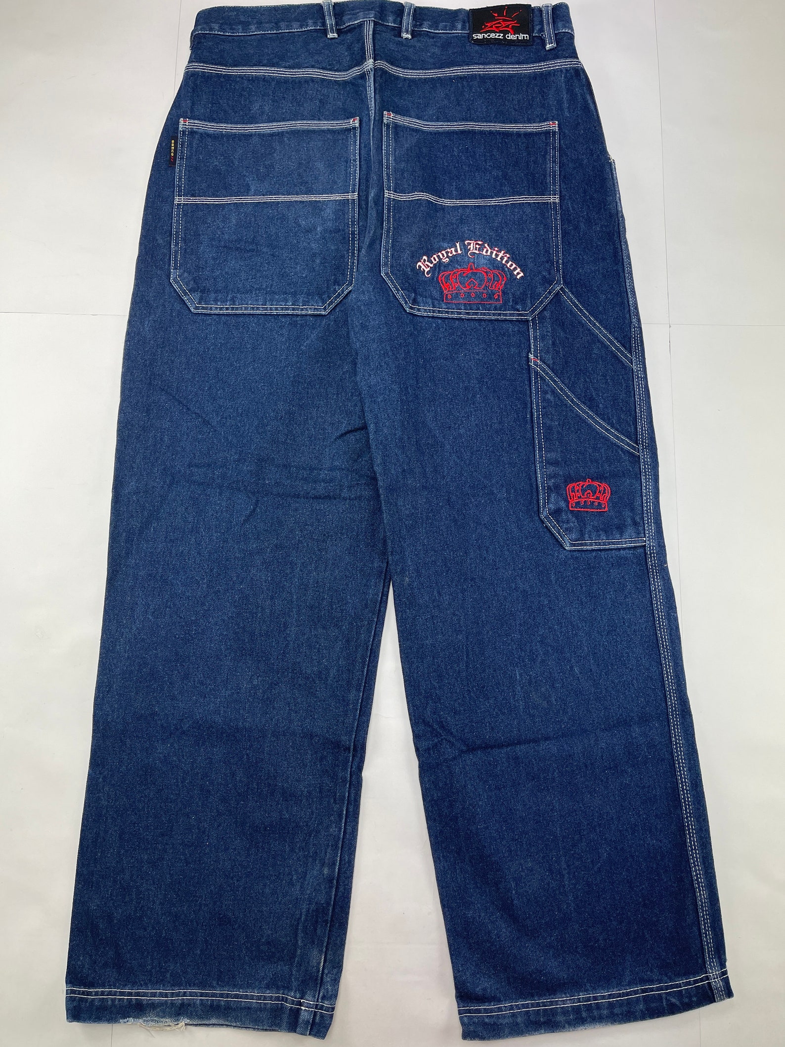 Sancezz Jeans Blue Vintage Hip Hop Pants 90s Hip Hop - Etsy