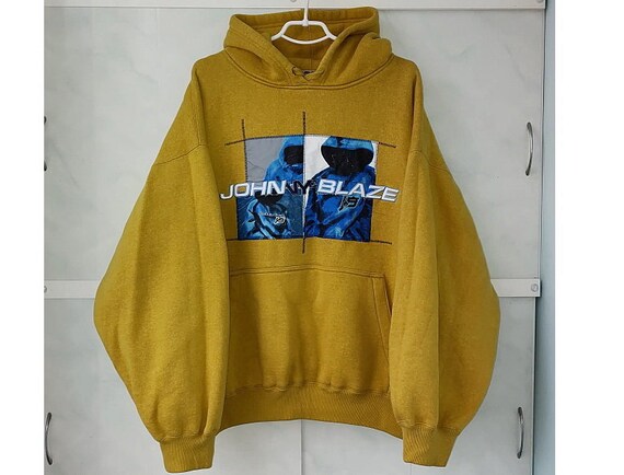 JOHNNY BLAZE Hoodie Yellow Wu Wear Sweatshirt Method Man Wu - Etsy