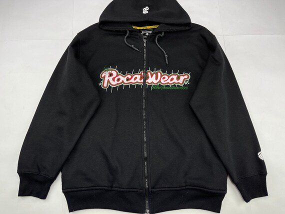 Rocawear Hoodie Black Vintage Roca Wear Sweatshirt 90s Hip - Etsy