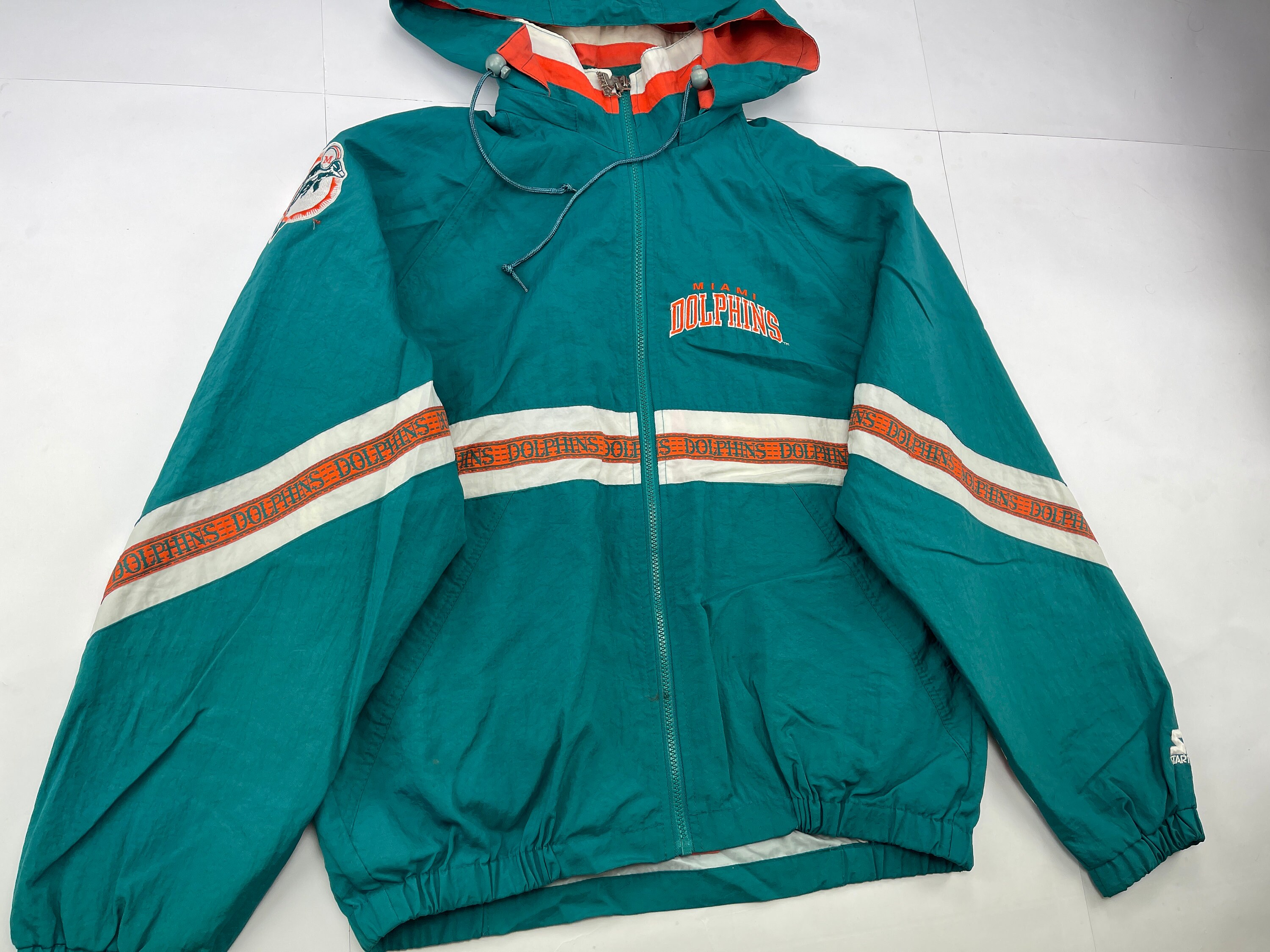 NFL Starter Miami Dolphins Jacket Full Zip Football Jacket - Etsy