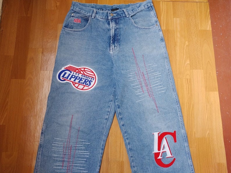 NBA Los Angeles Clippers jeans UNK Denim vintage basketball | Etsy