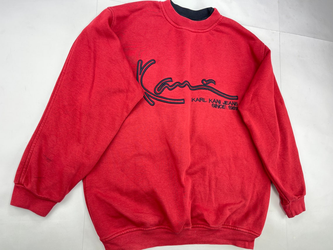KARL KANI sweatshirt red vintage Kani hoodie 90s hip hop | Etsy