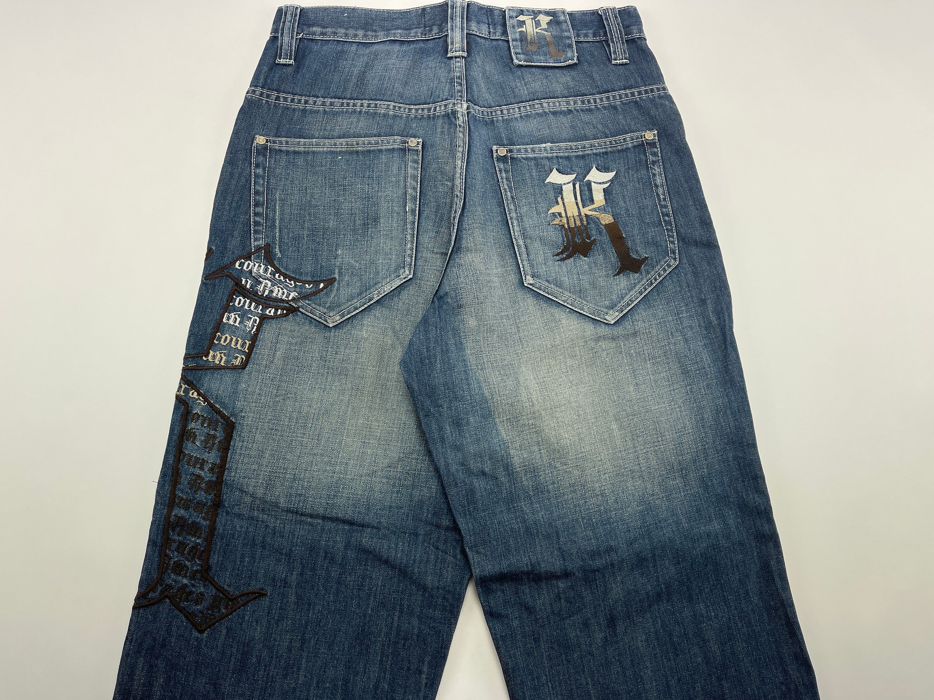 KARL KANI Jeans Vintage Baggy Kani Jeans Loose Blue 90s Hip Hop