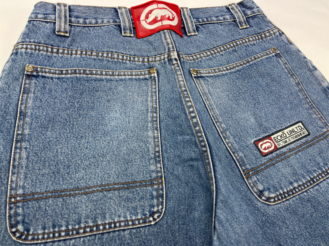Ecko Unltd jeans blue vintage baggy pants 90s hip hop Etsy