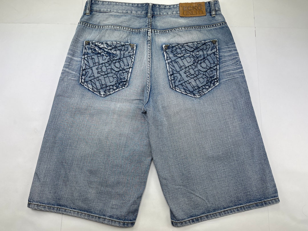 Ecko Unltd Jeans Shorts Blue Vintage Ecko Jeans Shorts 90s - Etsy
