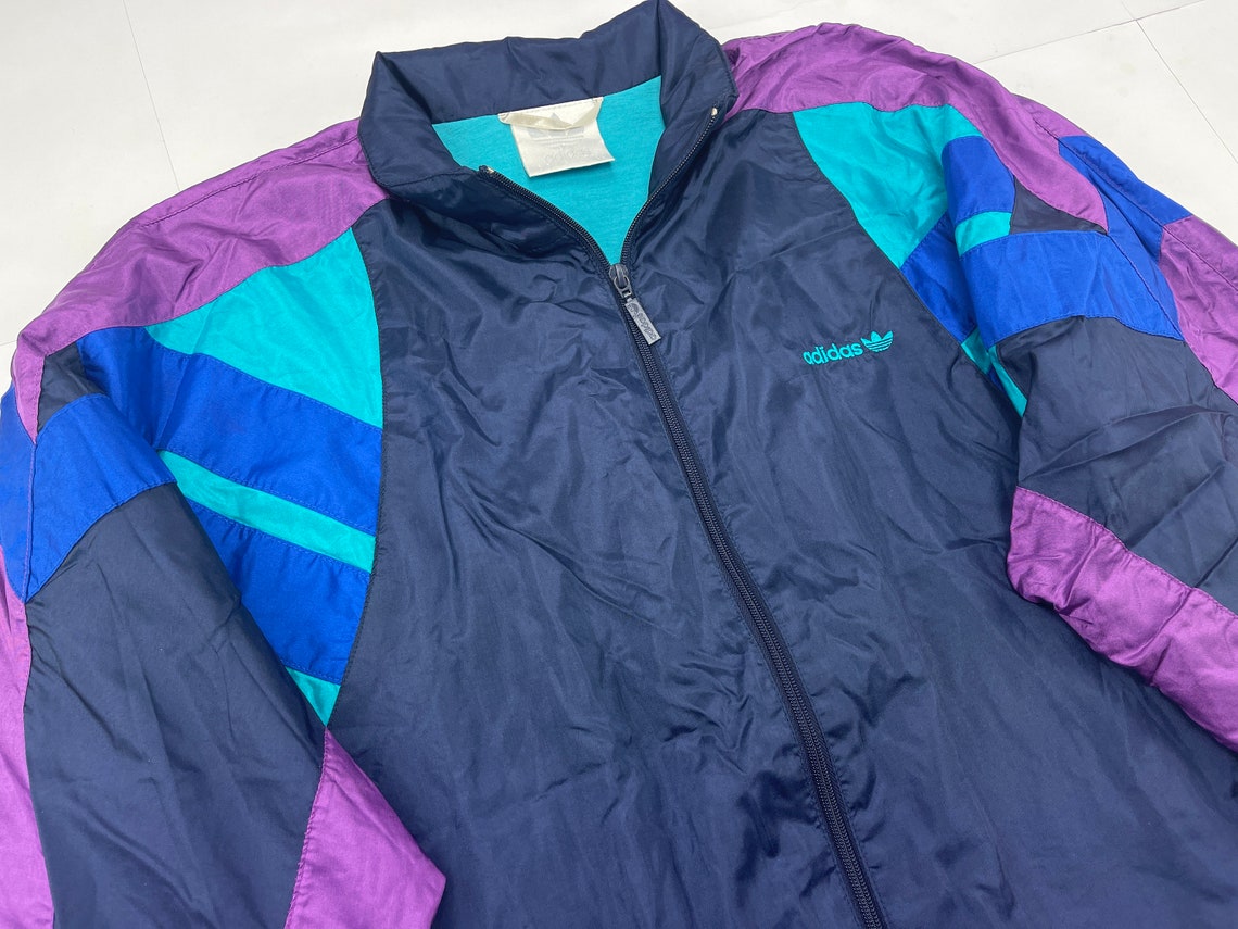 ADIDAS tracksuit neon purple vintage track suit jacket | Etsy