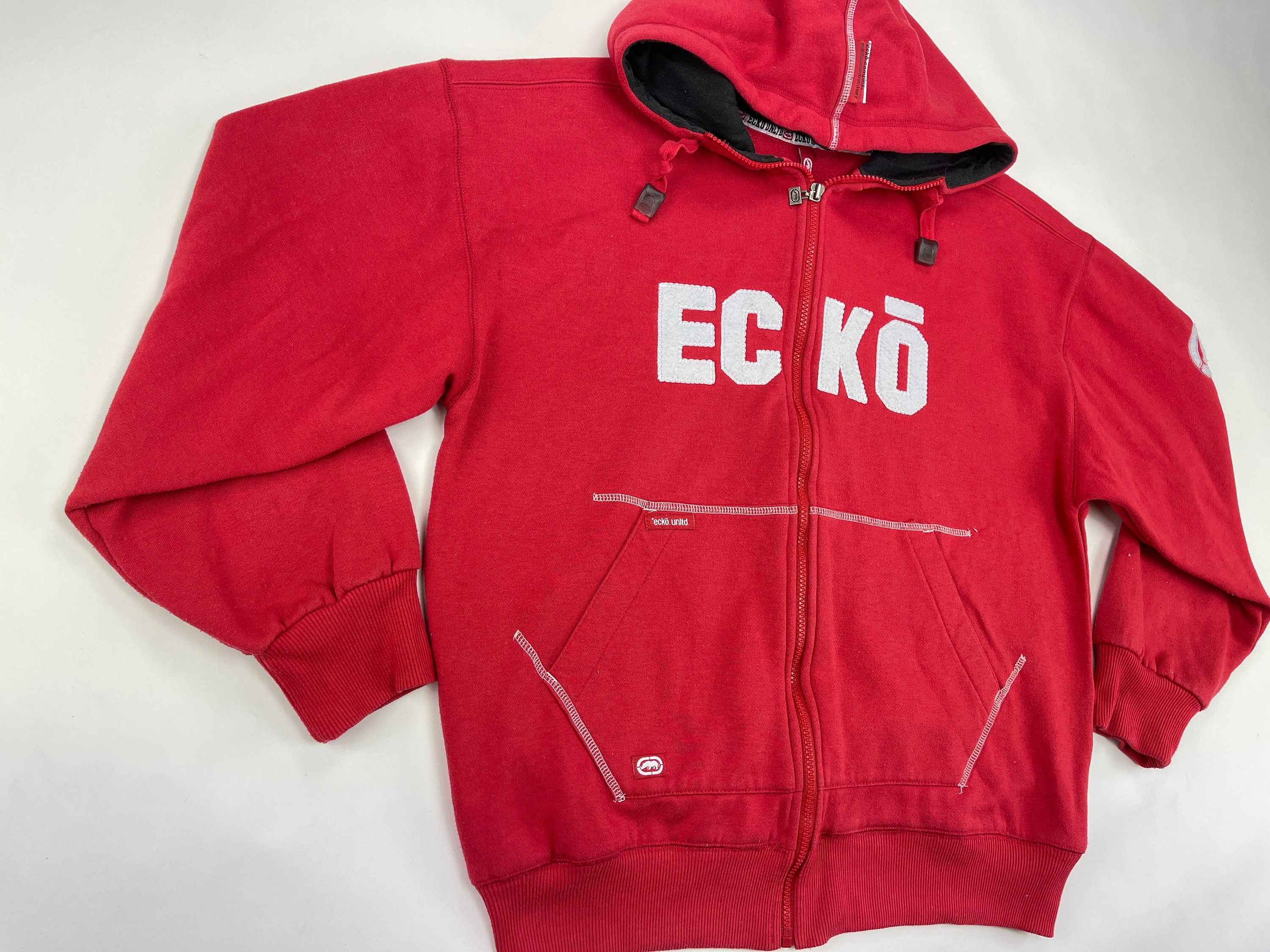 ECKO UNLTD Hoodie Red Vintage Hip Hop Sweatshirt 90s Hip Hop - Etsy UK