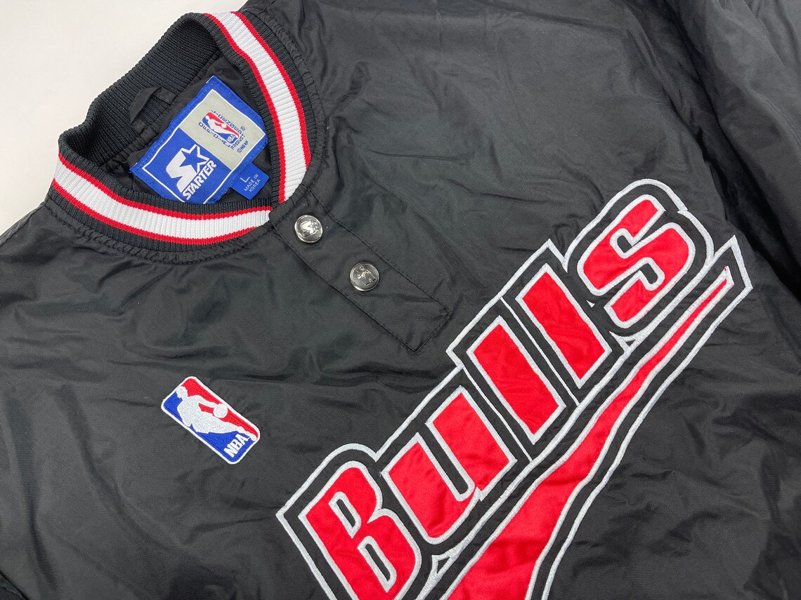 NBA STARTER Chicago Bulls jacket nylon vintage basketball | Etsy