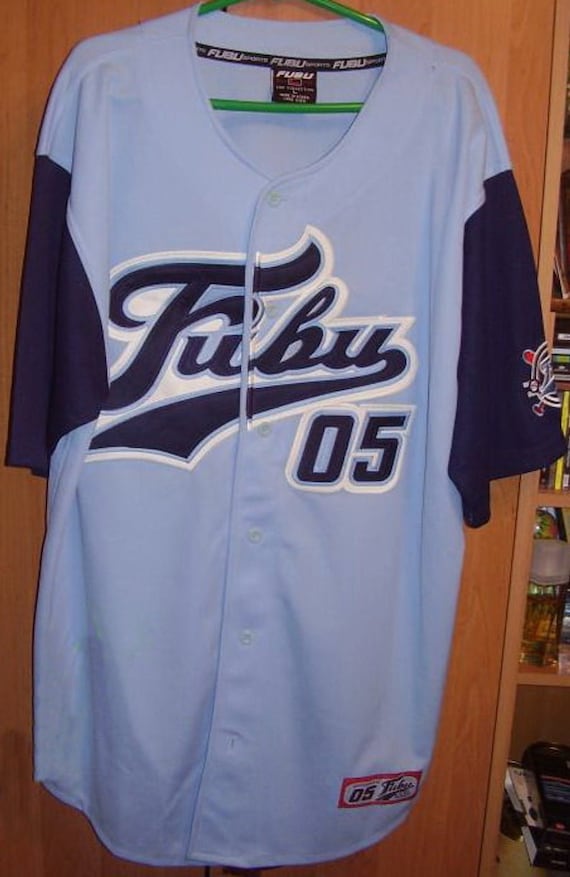 FUBU jersey, blue vintage hip hop t-shirt, 90s hip