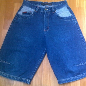 FUBU Jeans Shorts, Old School Vintage Baggy Denim Shorts, Blue, 90s Hip ...
