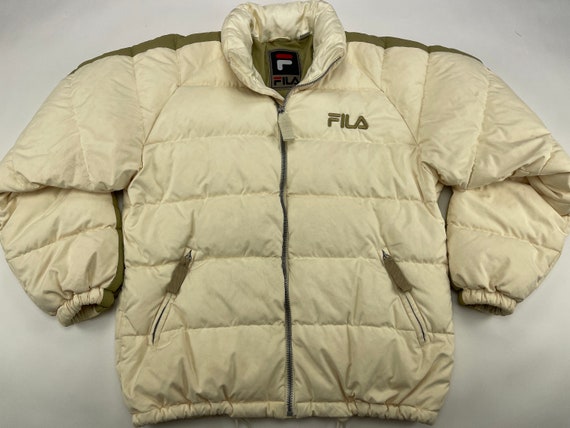 FILA Jacket Beige Down Vintage Puffer 