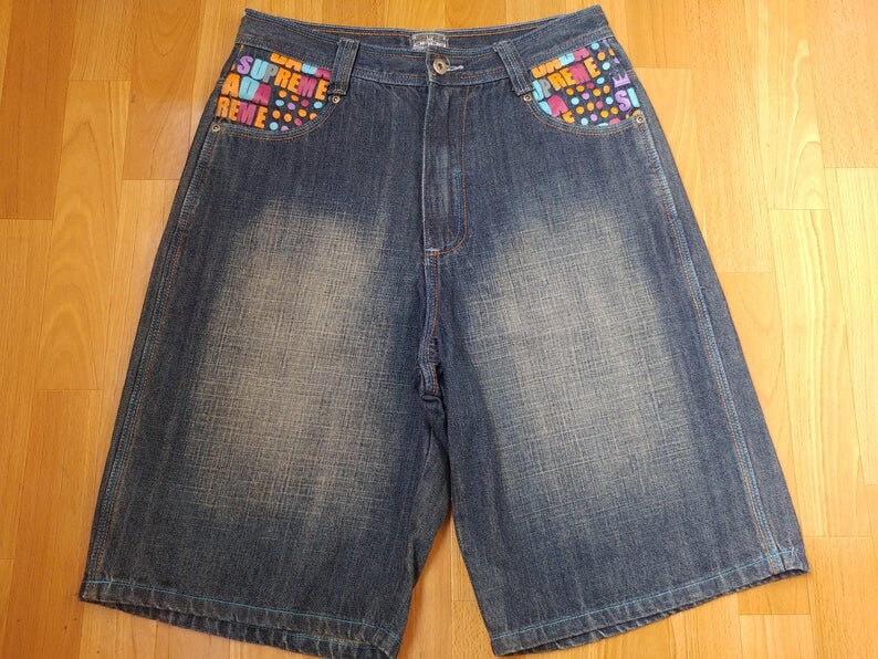 Damani Dada Jeans Shorts Vintage Baggy Jeans 90s Hip-hop - Etsy