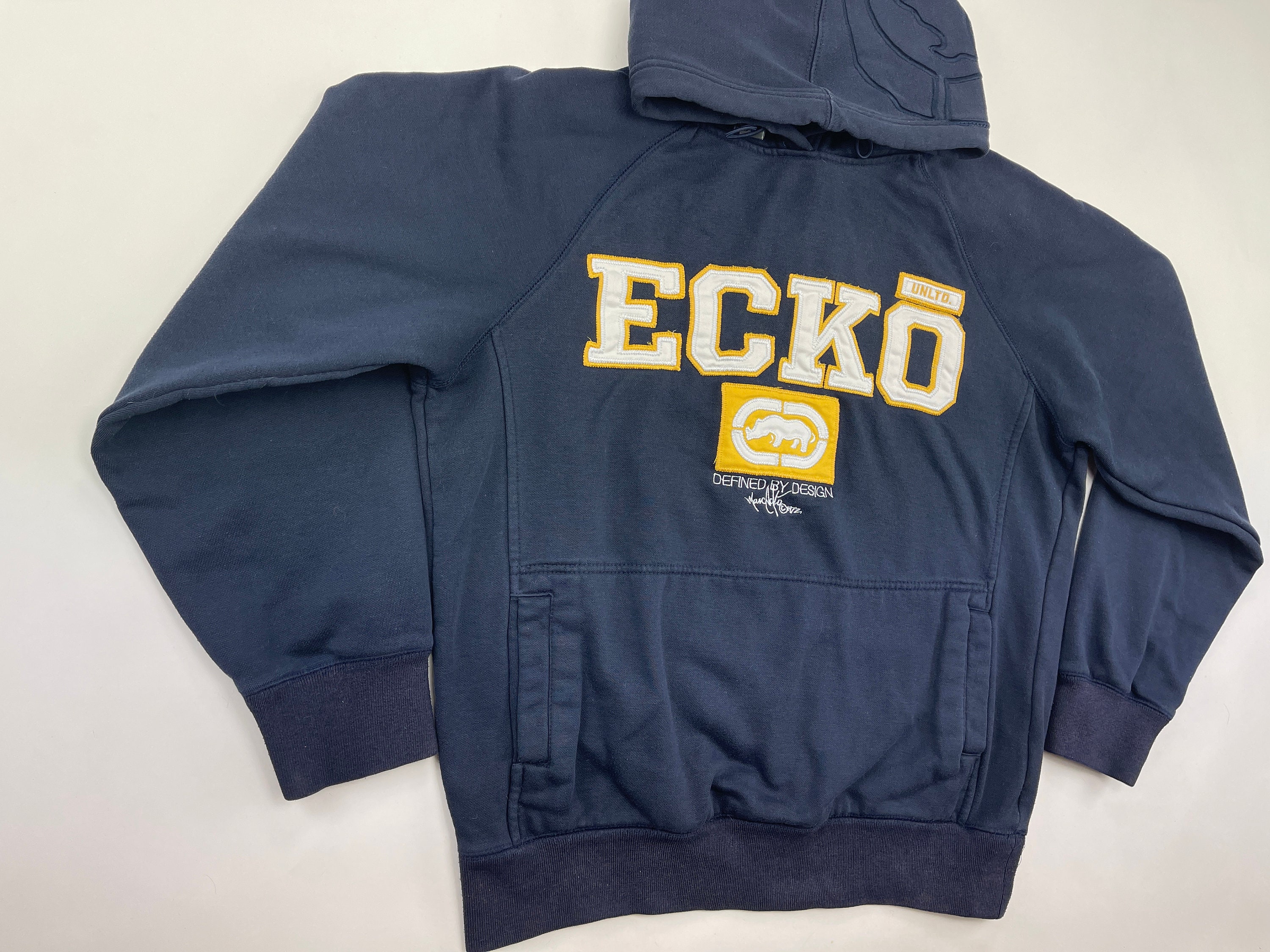 ECKO UNLTD Hoodie Blue Vintage Hip Hop Sweatshirt 90s Hip Hop