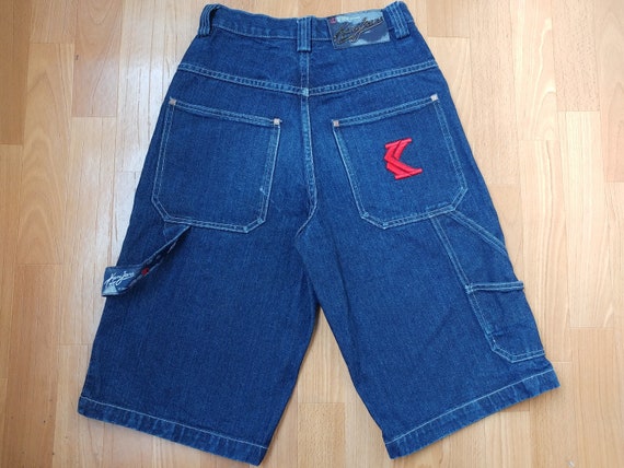 KARL KANI shorts hip hop baggy jeans denim shorts of 90s | Etsy
