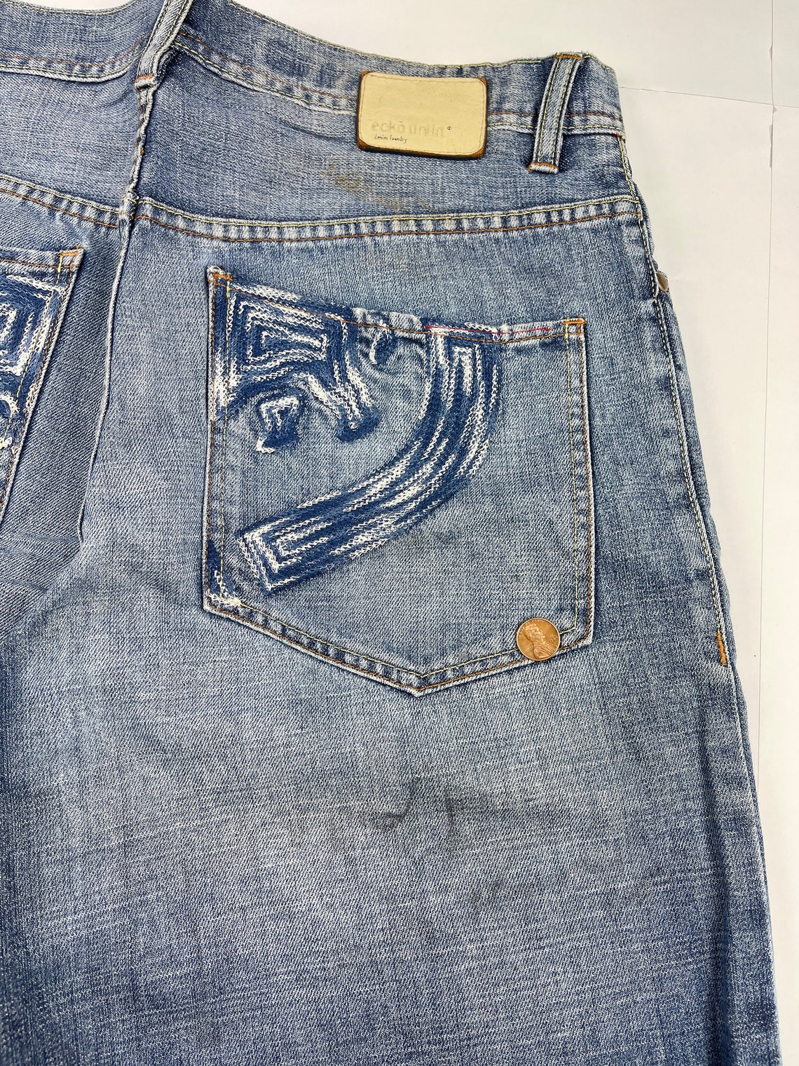 Ecko Unltd Jeans Blue Vintage Baggy Pants 90s Hip Hop - Etsy