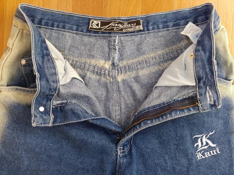 KARL KANI shorts blue hip hop jeans denim shorts of 90s | Etsy