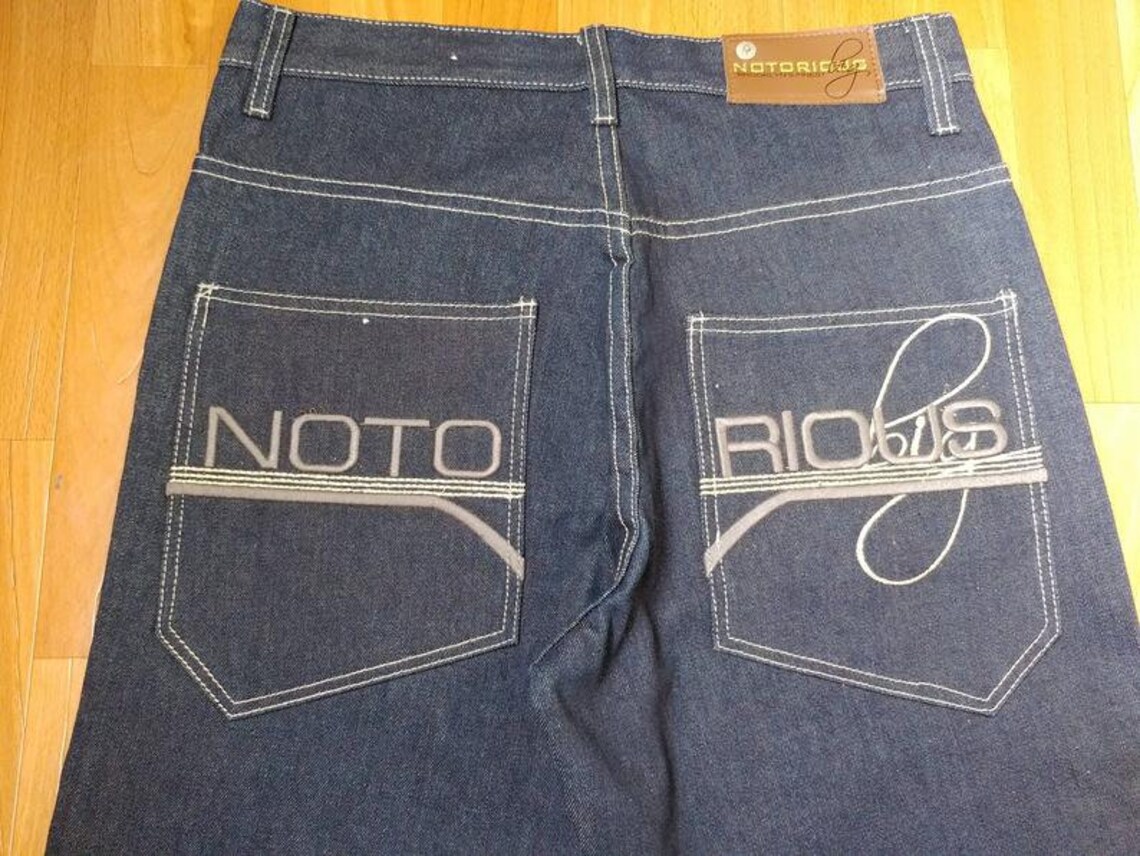 Notorious Jeans Biggie Blue Hip Hop Denim Vintage Baggy - Etsy