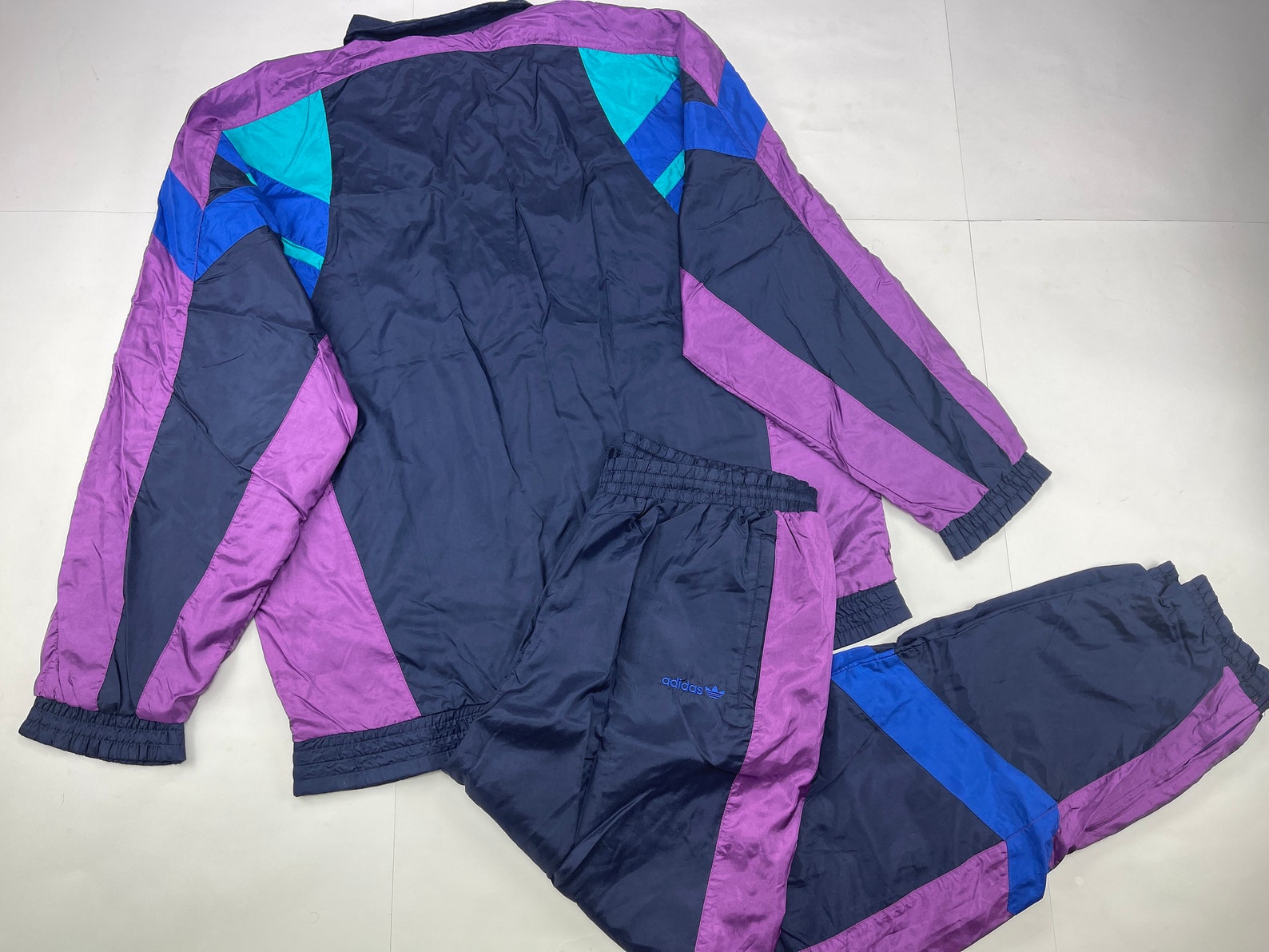 ADIDAS tracksuit neon purple vintage track suit jacket | Etsy