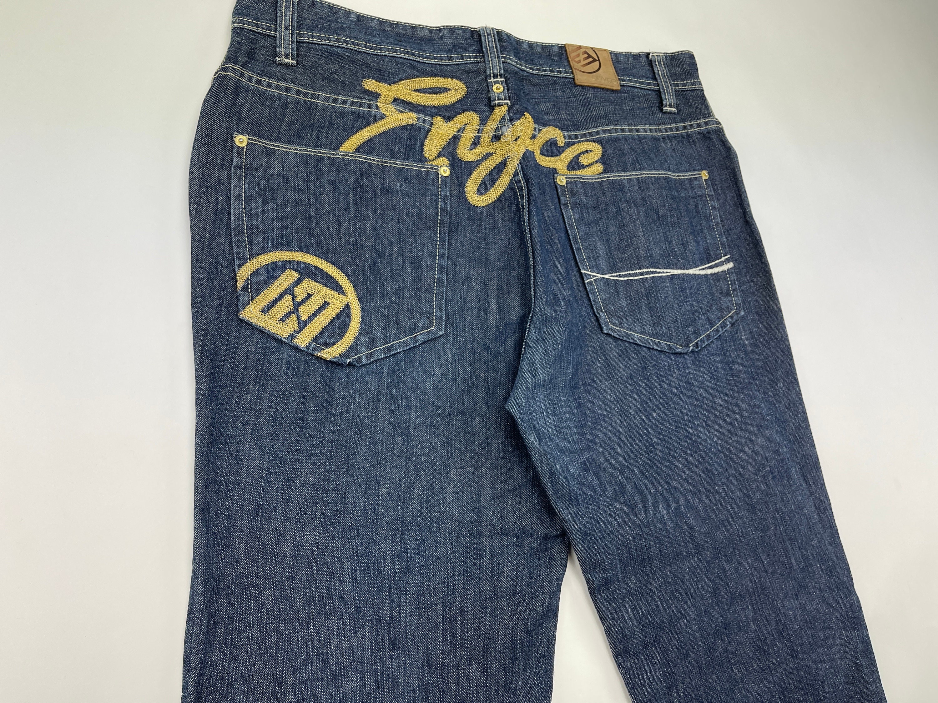 Enyce jeans blue vintage baggy jeans 90s hip hop clothing | Etsy