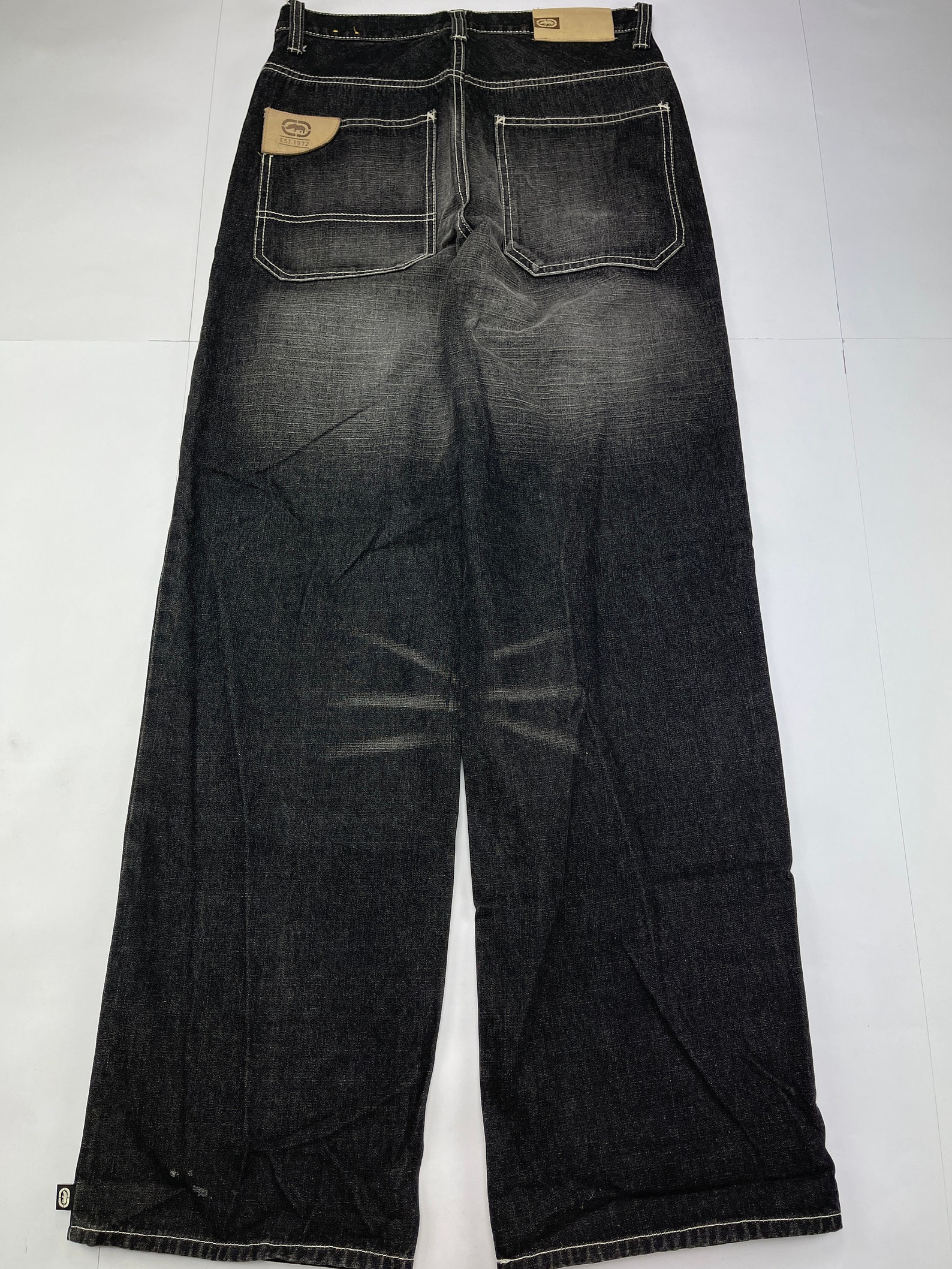 Ecko Unltd Jeans Black Vintage Baggy Pants 90s Hip Hop Etsy