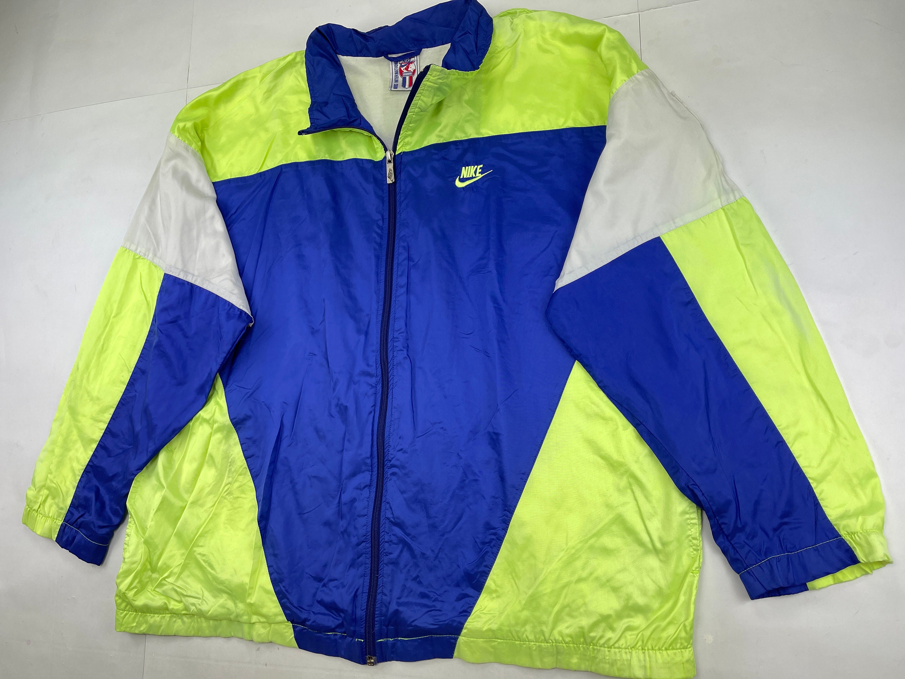 NIKE Jacket Neon Green Vintage Track 