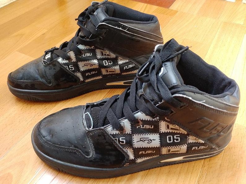 FUBU sneakers black vintage hip hop shoes 90s hiphop Etsy