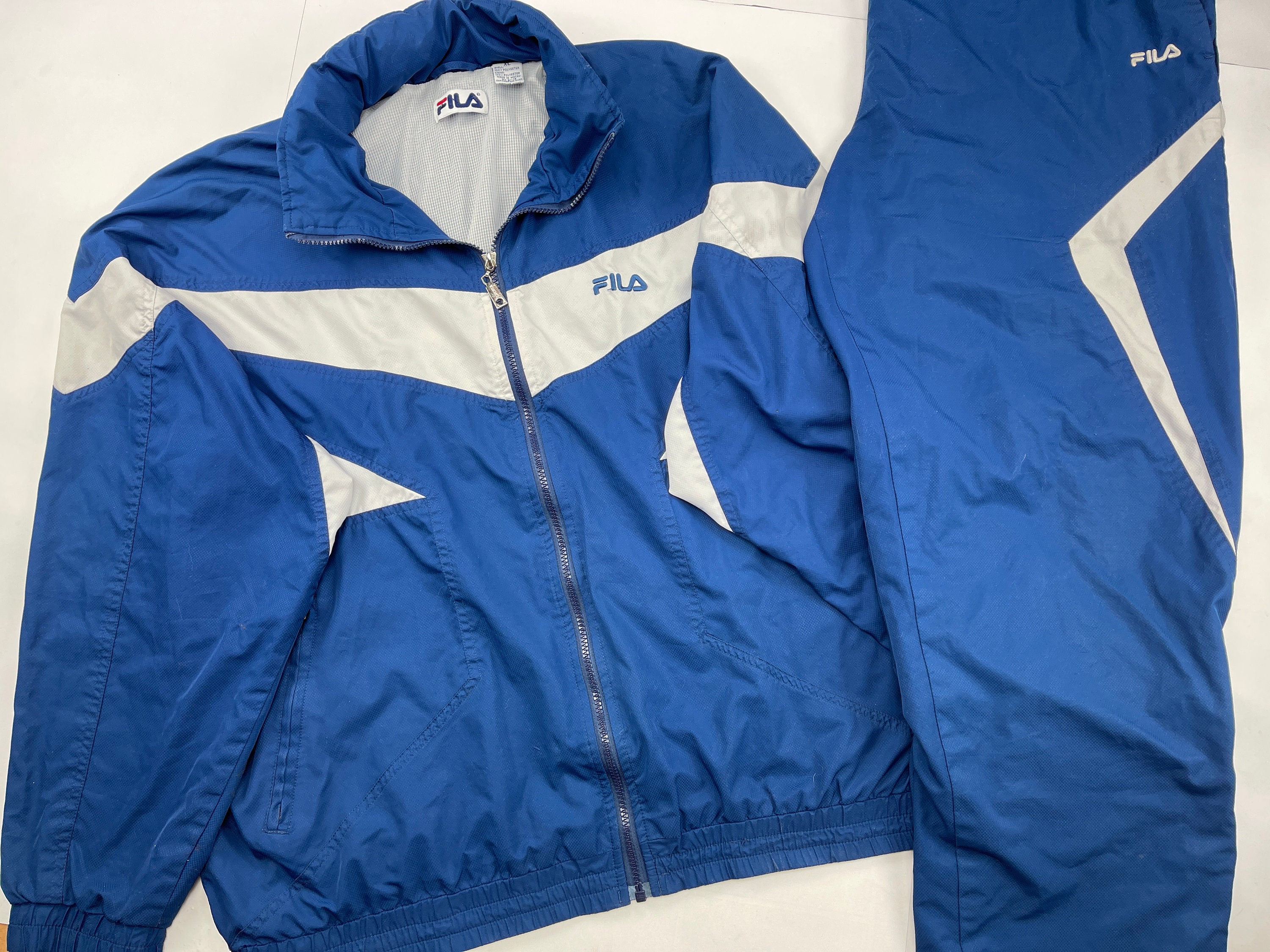 stimulere Soaked lunge Fila Tracksuit Blue Vintage Track Suit Jacket Pants Set - Etsy Israel