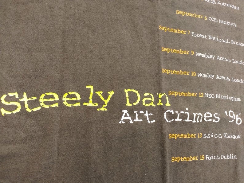 Steely Dan T shirt Vintage  Art Crimes Tour s Shirt   Etsy