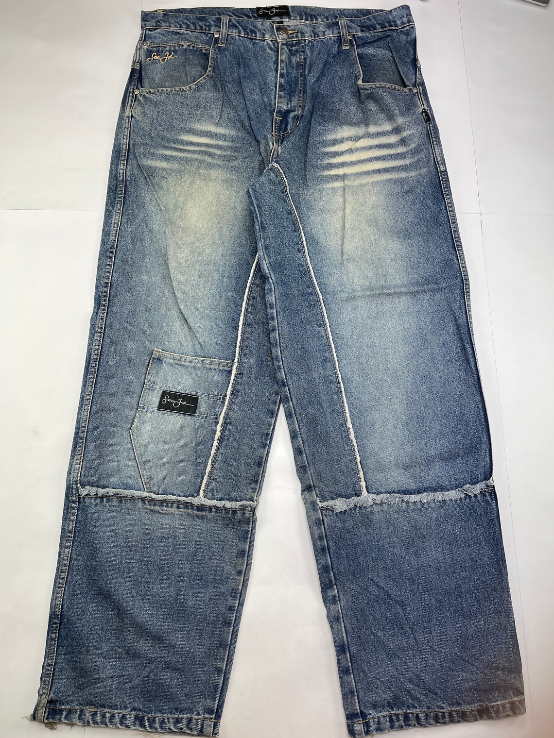 Sean John jeans blue vintage baggy pants 90s hip hop | Etsy