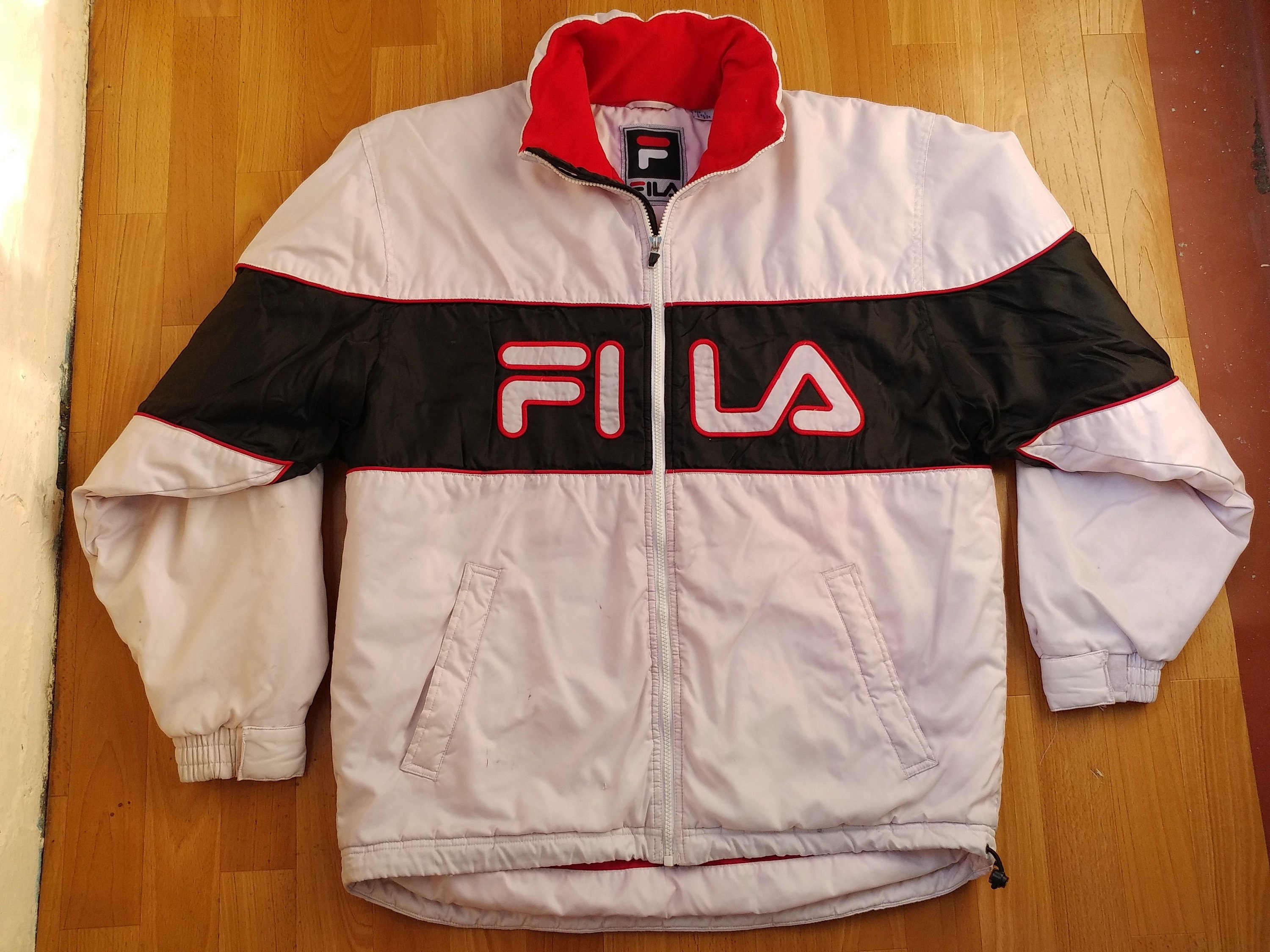 FILA Jacket Vintage Polyester Windbreaker Jacket of 90s - Etsy
